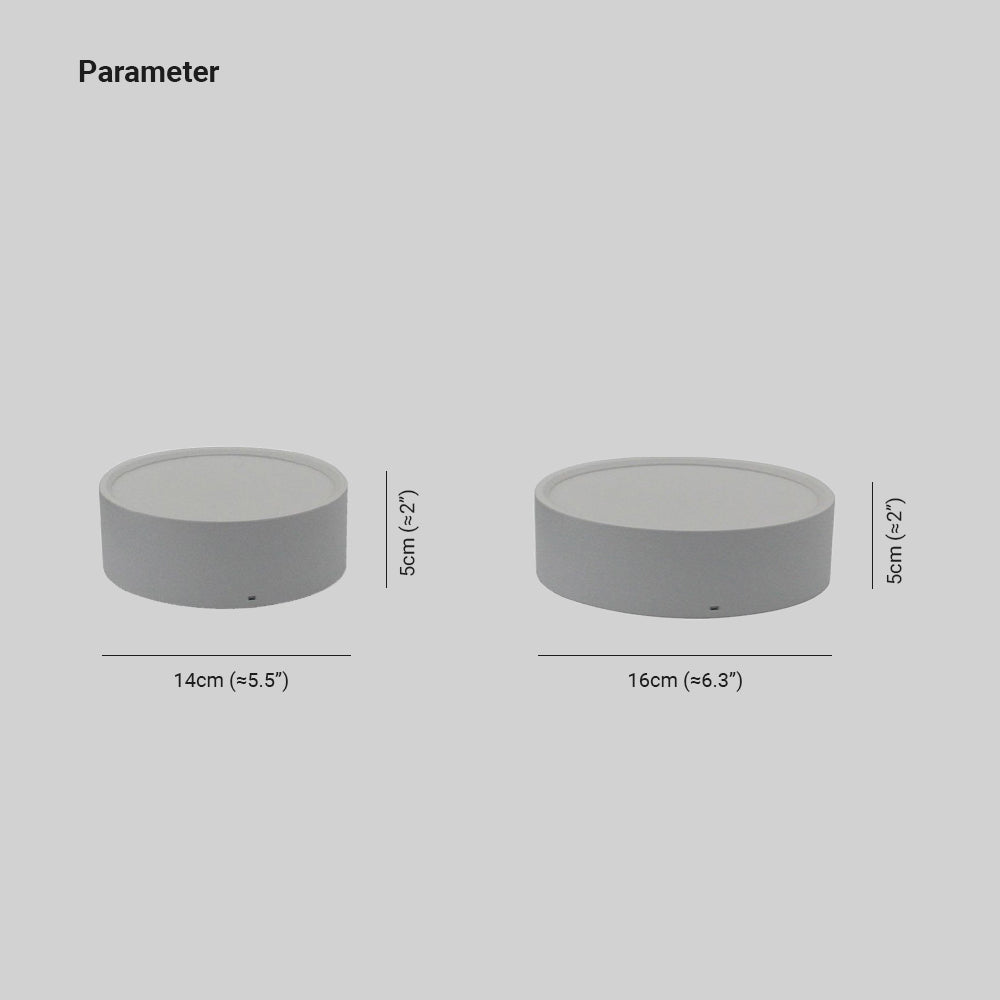 Quinn Moderno LED Lámpara de Techo Cilíndrico Blanco/Negro/Gris Dormitorio Metal/Acrílico