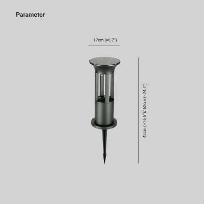 Pena Moderna Lámpara de Pie Exterior Cilíndrica Metal