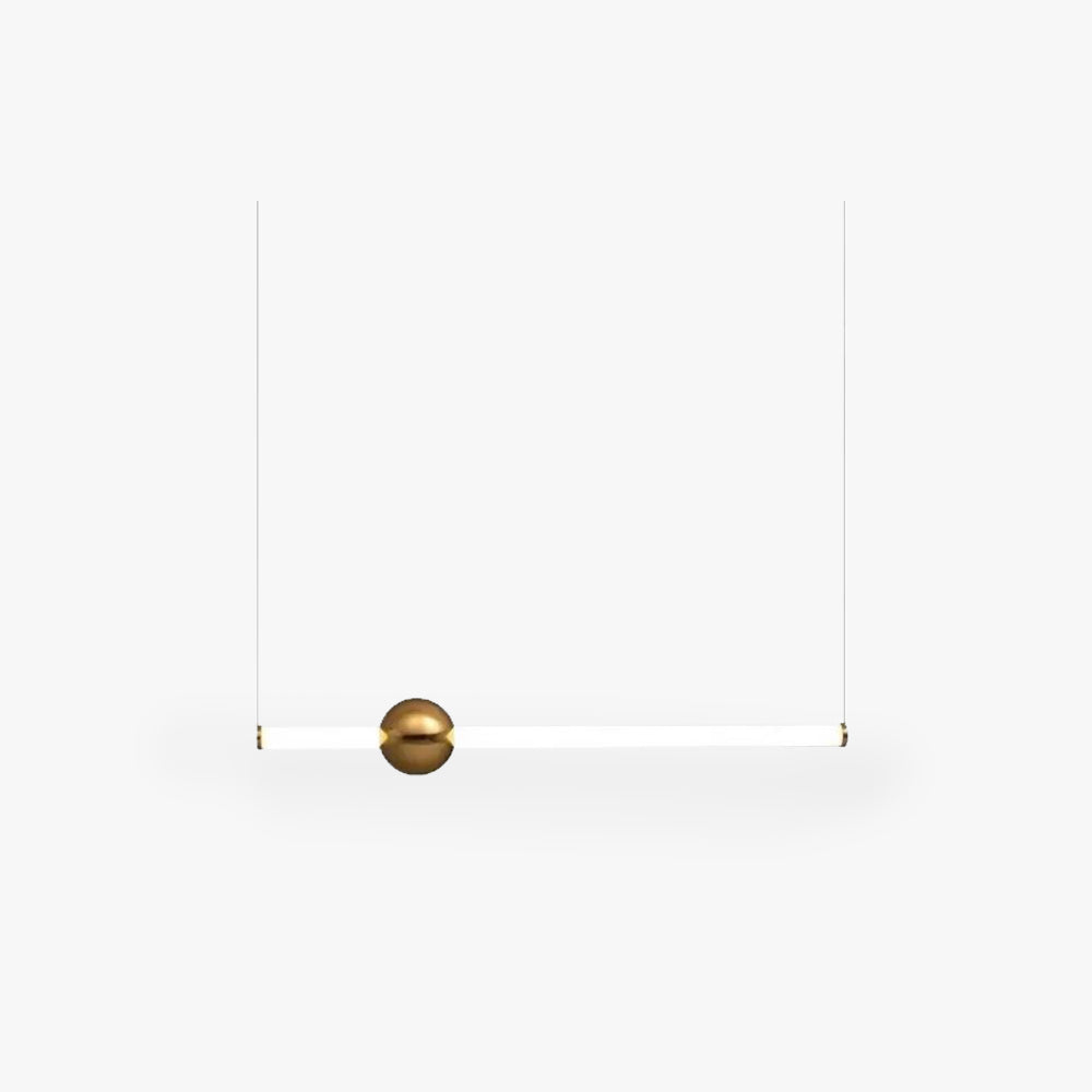 Edge Moderno LED Lámpara Colgante Blanco/Oro Salón/Dormitorio Metal y Vidrio 60CM Largo