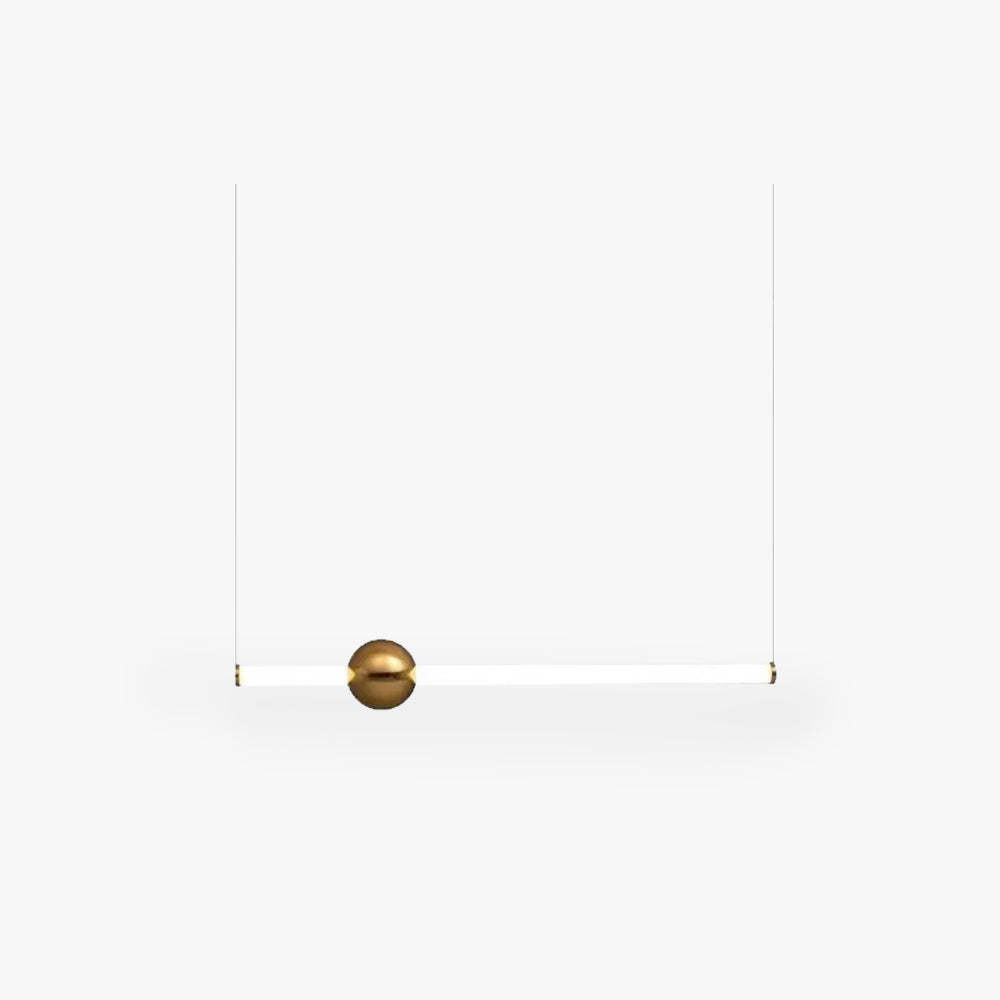 Edge Moderno LED Lámpara Colgante Blanco/Oro Salón/Dormitorio Metal y Vidrio 60CM Largo