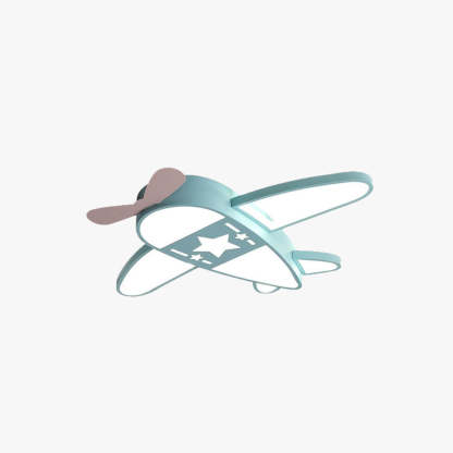Morandi Diseño LED Lámpara de Techo Forma de Avión Azul/Rosa Sala de Estar/Habitación Infantil Metal y Acrílico ∅58CM