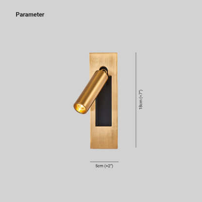 Orr Moderno LED Giratorio Luz de Pared Foco de Pared Negro Oro Residencial Dormitorio Metal