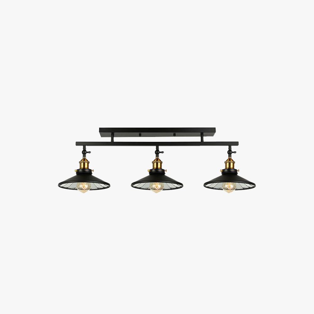 Cooley Vintage Lámpara de Techo LED Negro Sala de Estar/Dormitorio/Comedor Metal 90CM de Largo