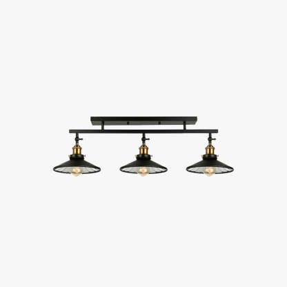 Cooley Vintage Lámpara de Techo LED Negro Sala de Estar/Dormitorio/Comedor Metal 90CM de Largo