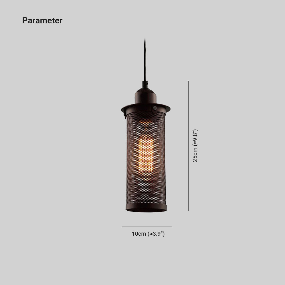 Sanna Retro LED Lámpara Colgante Negro óxido Residencial Dormitorio Metal
