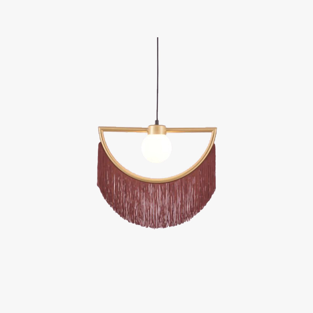 Minori Semicircular Lámpara Colgante, 4 Colores, Metal Tejido