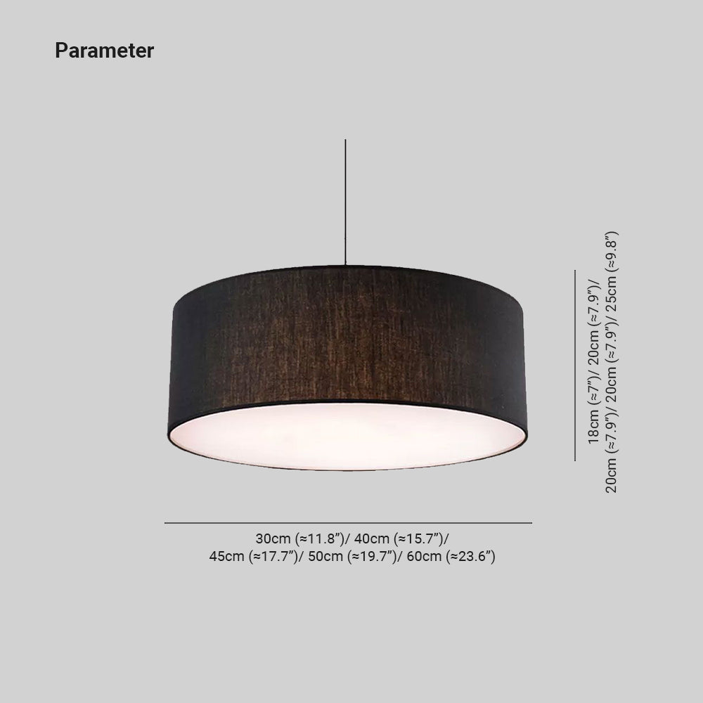 Renée Moderno LED Lámpara Colgante Negro/Blanco/Beige/Colores Planos Salón/Comedor/Dormitorio Metal y Tela
