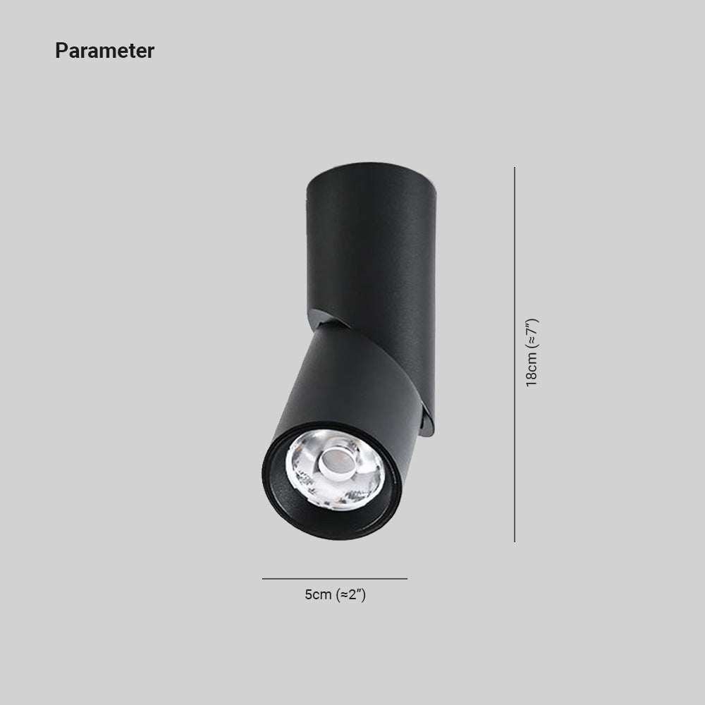 Vovak Giratorio LED Lámpara de Techo Blanco/Negro Salón/Dormitorio Pasillo Metal y Aluminio Luz Diurna/Blanco Cálido/Neutro