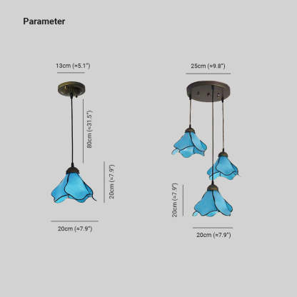 Félicie Moderno LED Lámpara Colgante Flor Sala de Estar Dormitorio, 2 Colores, Metal Resinoso