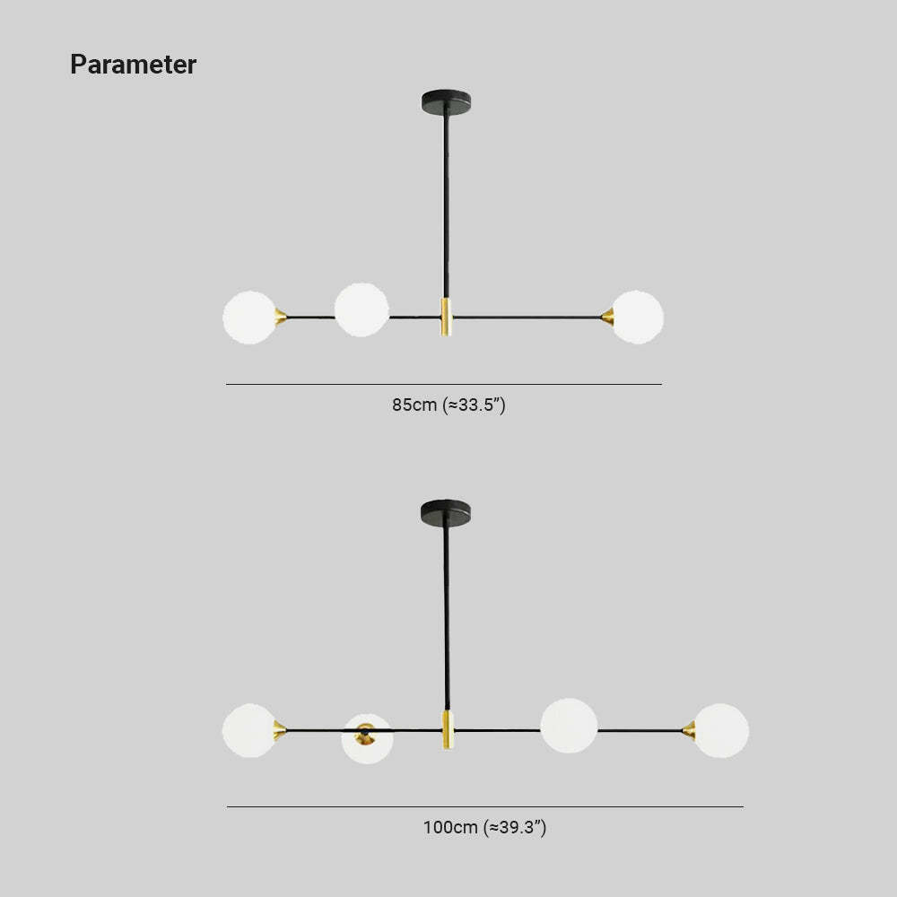 Valentina Moderno Minimalista LED Lámpara Colgante Blanco Comedor/Dormitorio/Sala de Estar Metal y Vidrio 3/4 de Llama