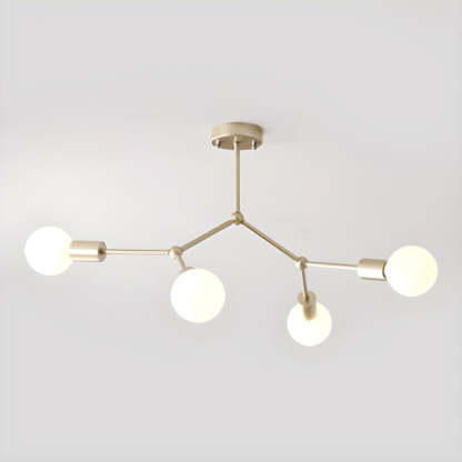 Valentina Industrial Lámparas de Araña, Negro/Blanco/Oro