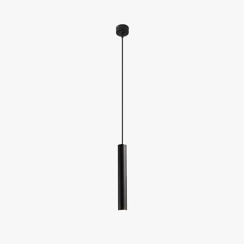 Edge Lámpara Colgante Negro, Cilindro, 23/28CM Largo