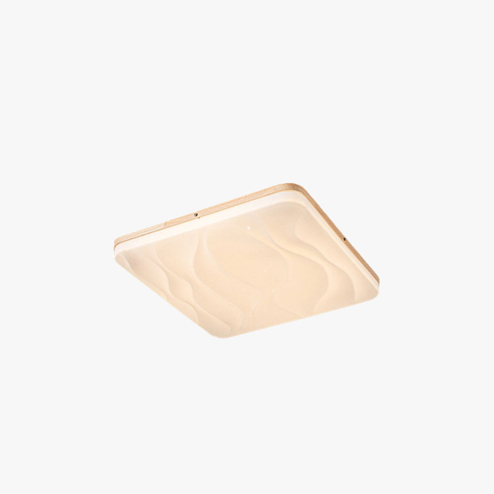 Ozawa Minimalista Geométrico LED Luz de Techo Blanco Dormitorio Madera Acrílico