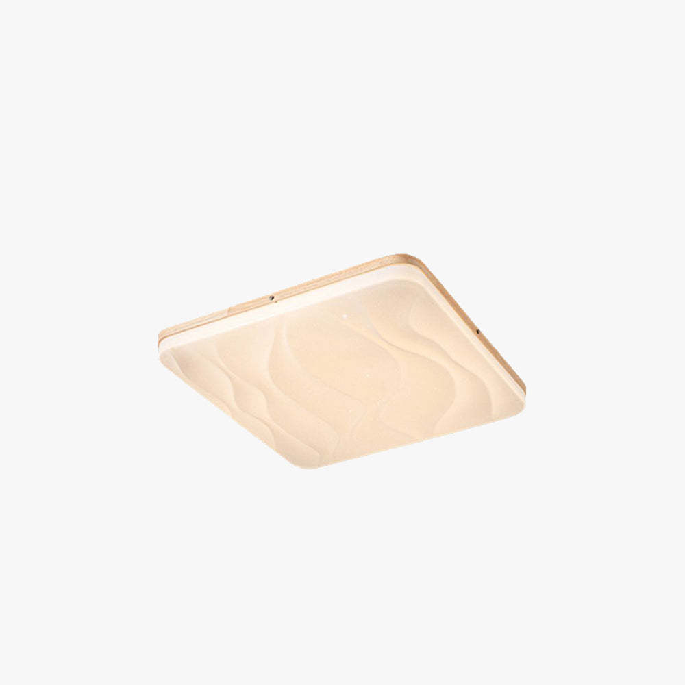 Ozawa Minimalista Geométrico LED Luz de Techo Blanco Dormitorio Madera Acrílico