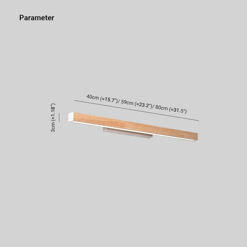 Ozawa Minimalista LED Aplique Dormitorio/Comedor Madera