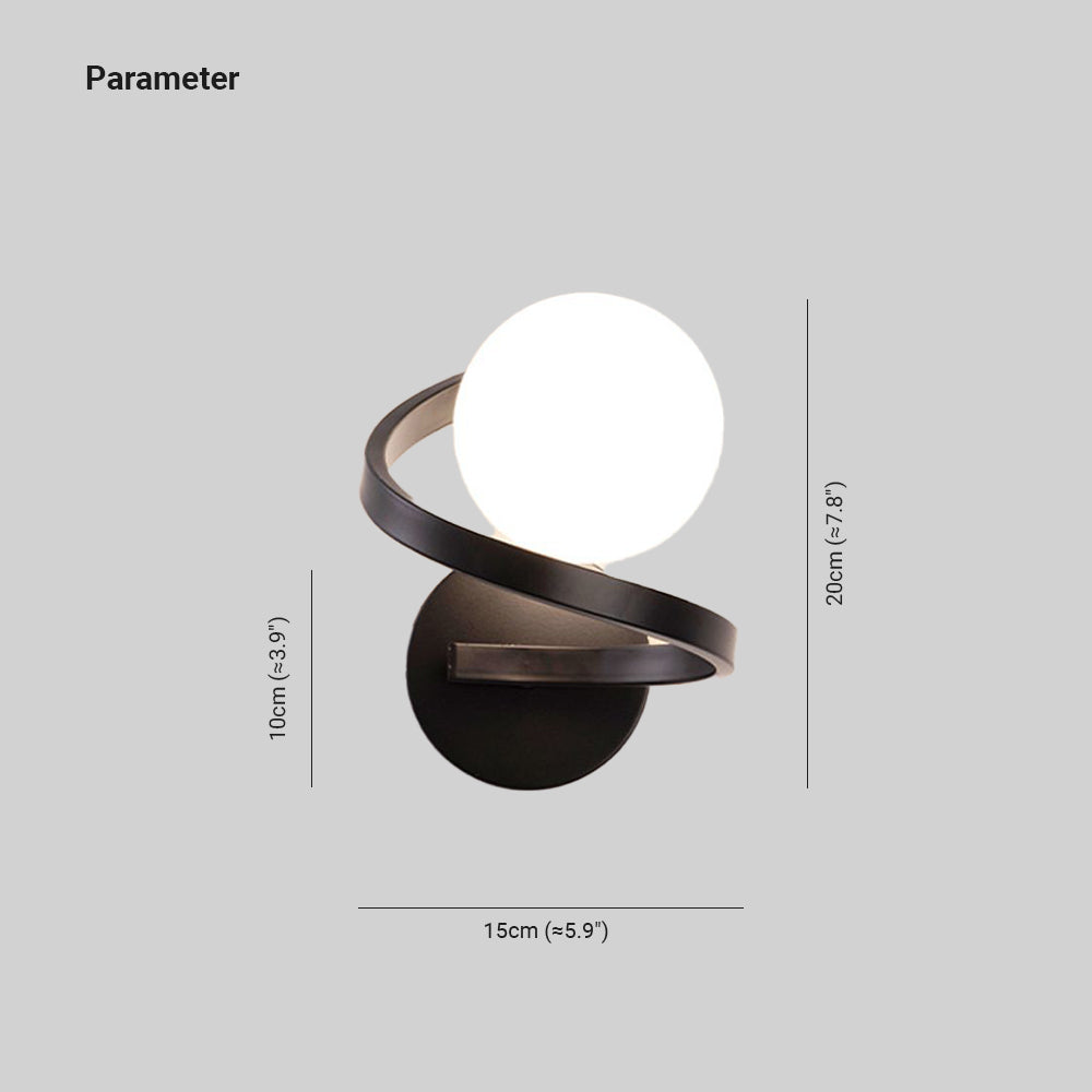 Louise Diseño LED Aplique Interior Negro/Oro Baño/Dormitorio Metal Vidrio