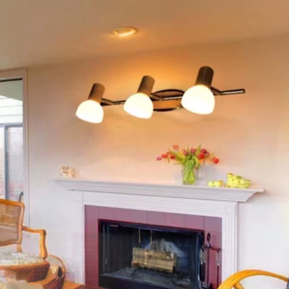 Ozawa Vintage Metal LED Aplique de Pared Madera