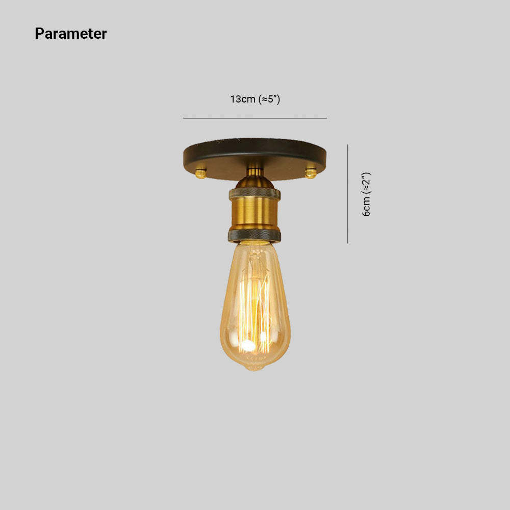 Alessio Retro Lámpara de Techo LED 5 Colores Sala de Estar/Pasillo Metal