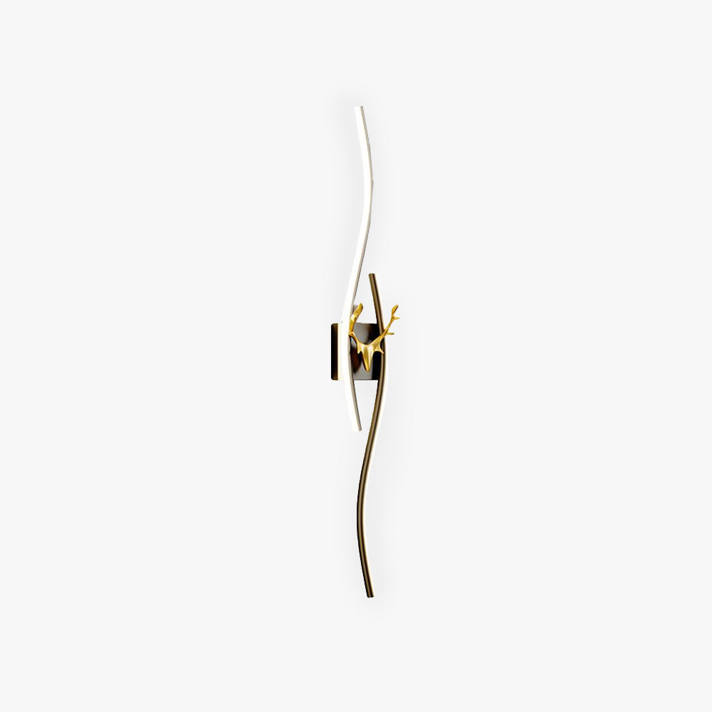 Alana Moderno Lineal LED Aplique Negro/Oro En Metal Regulable