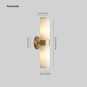 Chan Moderno Doppelkopf LED Aplique Latón Mesa de Comedor/Baño/Cocina Metal Piedra