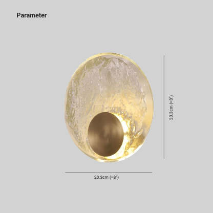 Kristy Moderna Apliques de pared LED Redonda Dorada para Dormitorio Pasillo