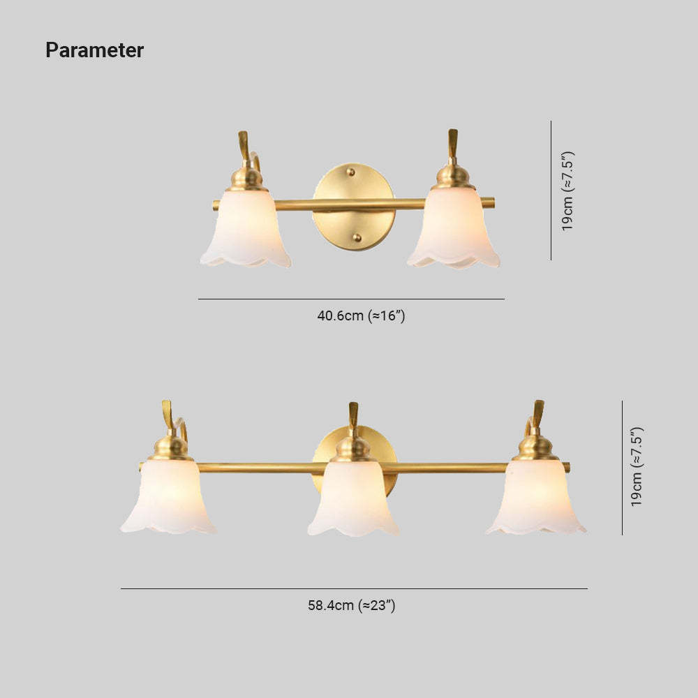 Félicie Moderno LED Aplique Blanco/Oro Cuarto de Baño/Estudio
