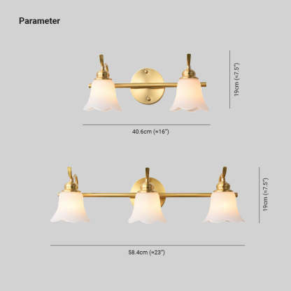 Félicie Moderno LED Aplique Blanco/Oro Cuarto de Baño/Estudio