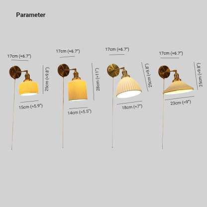 Lottie Frente del Espejo Luz de Pared Plisado Comedor Salón