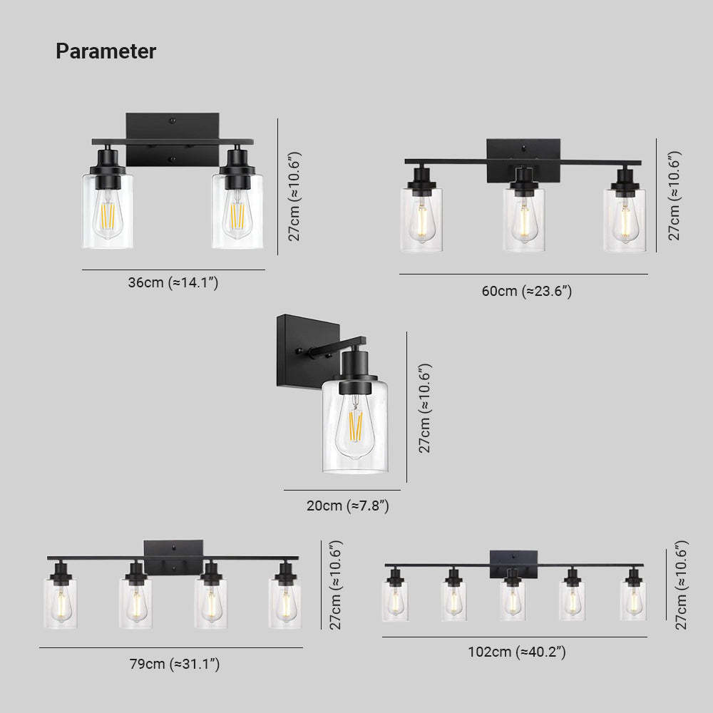 Alessio Modern LED Wandleuchte Schwarz/Gold Badezimmer/Schlafzimmer