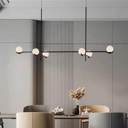 Alessio Minimalism Metal Glass Pendant Light Dining Room Bedroom