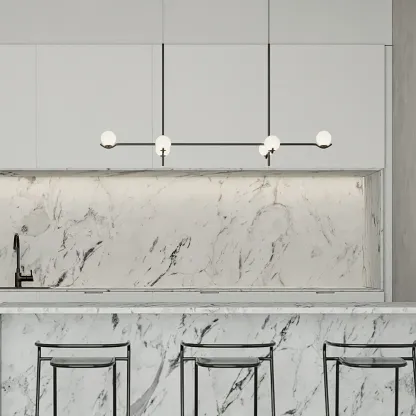 Alessio Minimalism Metal Glass Pendant Light Dining Room Bedroom