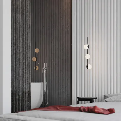 Alessio Minimalism Metal Glass Pendant Light Dining Room Bedroom