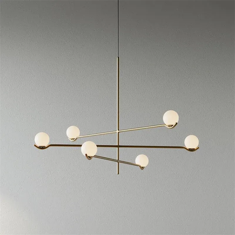 Alessio Minimalism Metal Glass Pendant Light Dining Room Bedroom