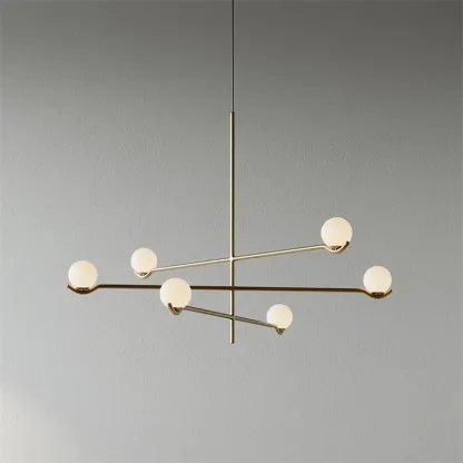 Alessio Minimalism Metal Glass Pendant Light Dining Room Bedroom