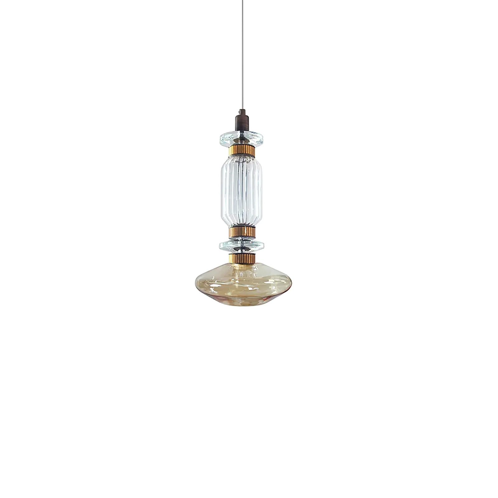 Alessio Vintage Metal Glass Pendant Light Bedroom Living Room