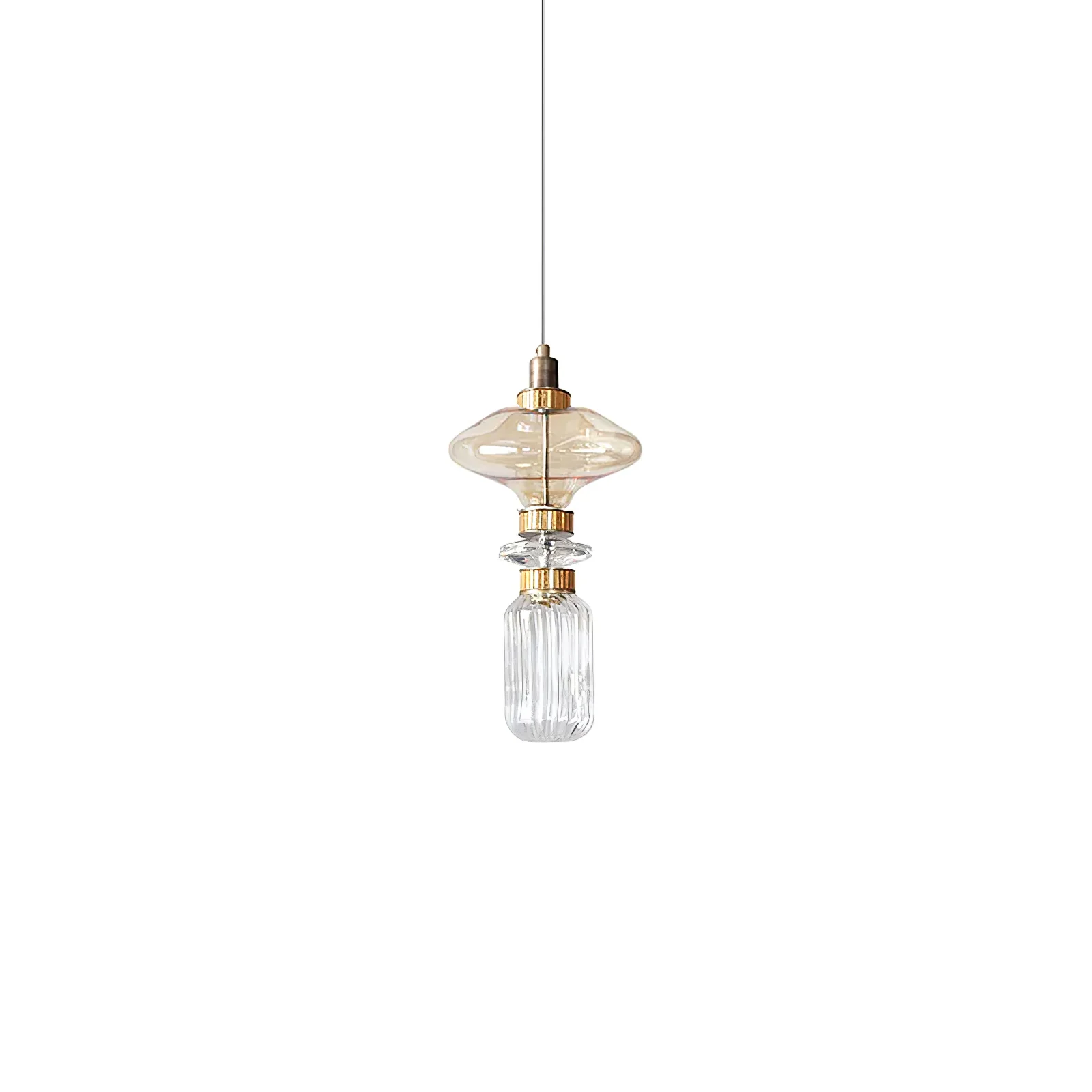 Alessio Vintage Metal Glass Pendant Light Bedroom Living Room