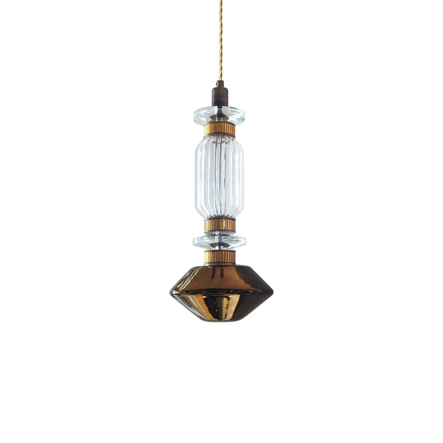 Alessio Vintage Metal Glass Pendant Light Bedroom Living Room