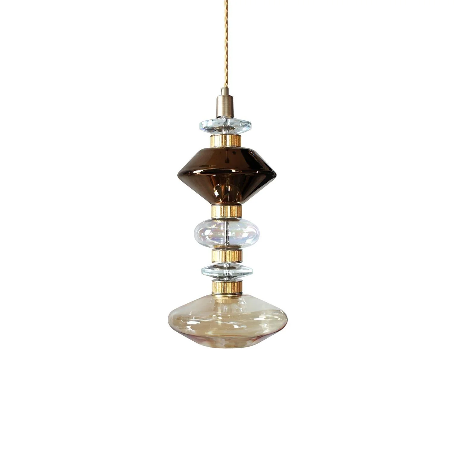 Alessio Vintage Metal Glass Pendant Light Bedroom Living Room