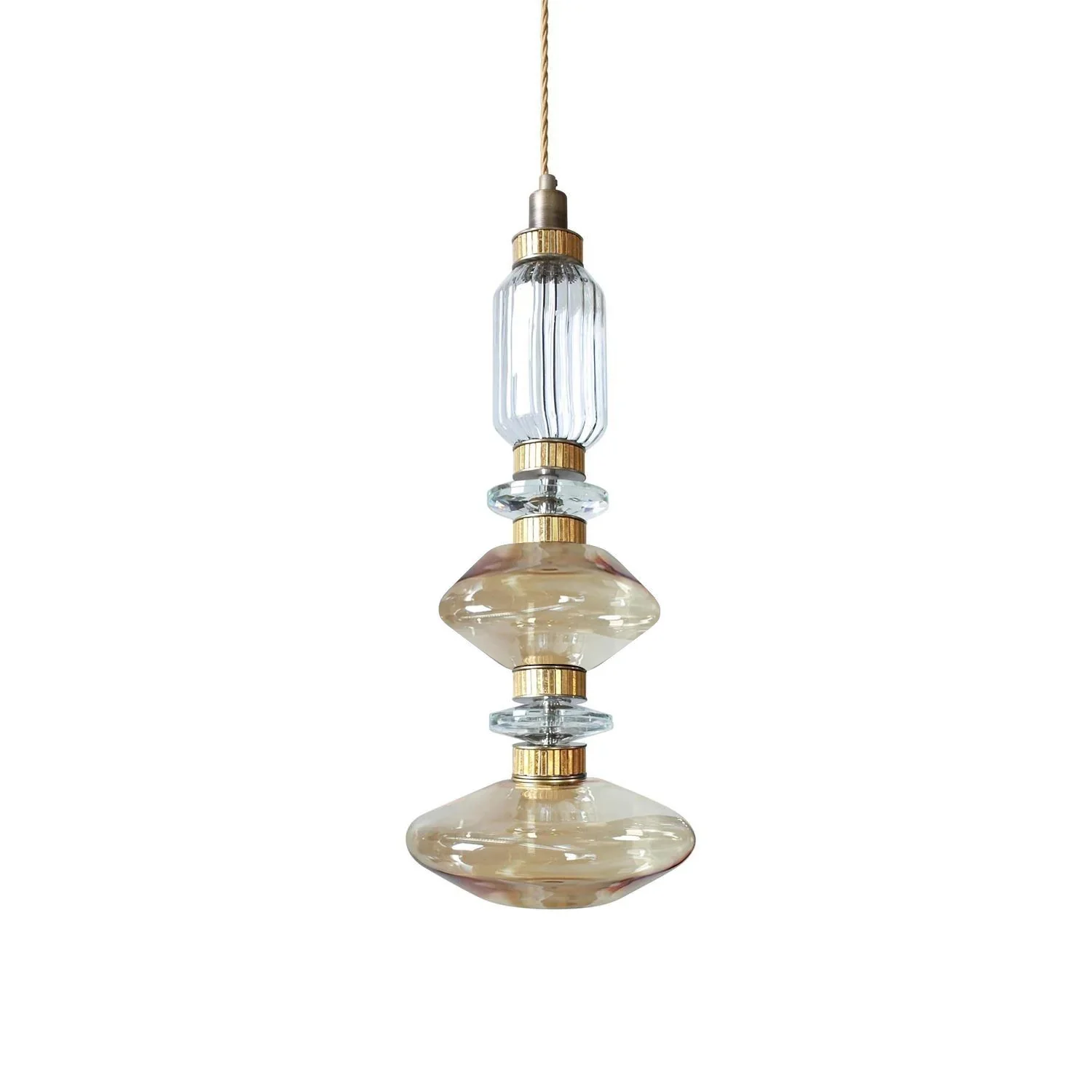 Alessio Vintage Metal Glass Pendant Light Bedroom Living Room