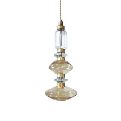 Alessio Vintage Metal Glass Pendant Light Bedroom Living Room