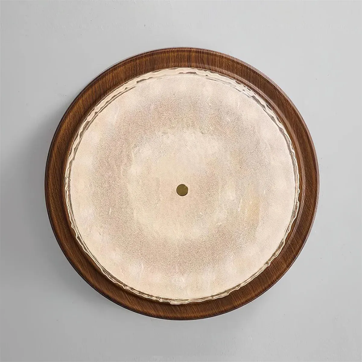 Ozawa Unusual Rustic Round Ceiling Light Bedroom Dining Room