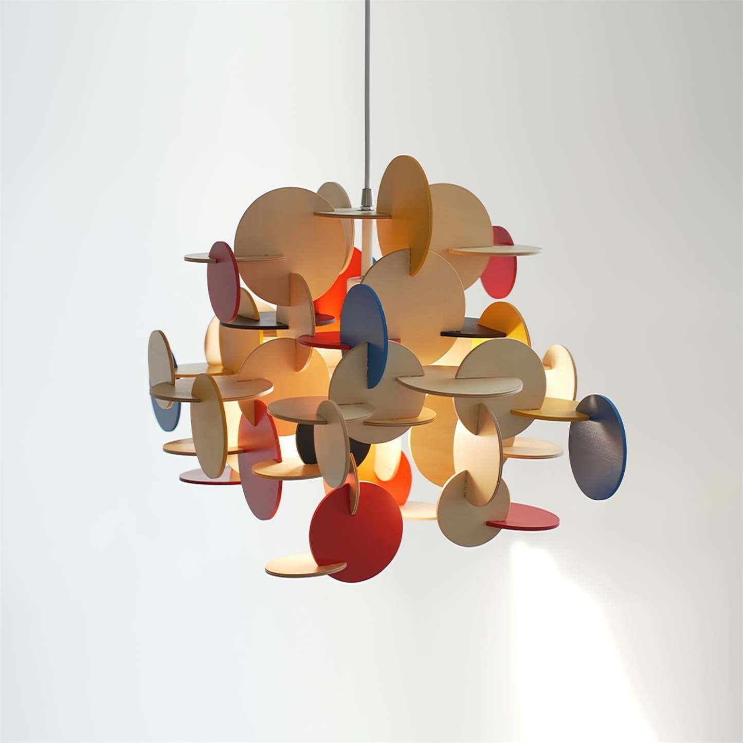 Retro Colorful Wood Pendant Lamp