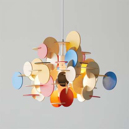 Retro Colorful Wood Pendant Lamp