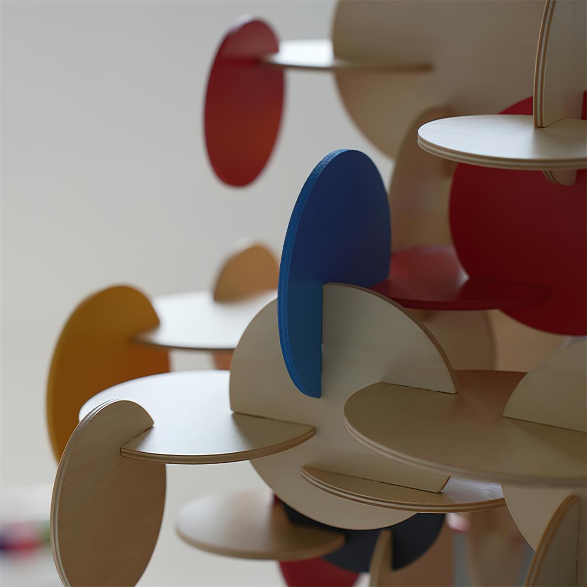 Retro Colorful Wood Pendant Lamp