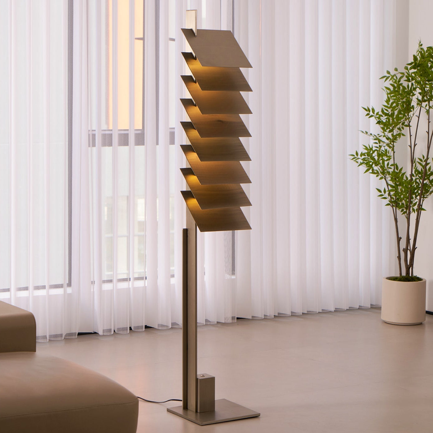 Axis Layered Metal Floor Lamp