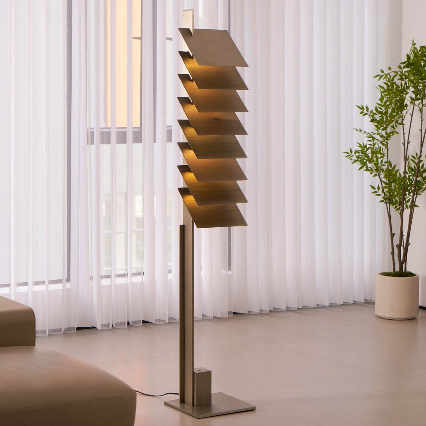 Axis Layered Metal Floor Lamp