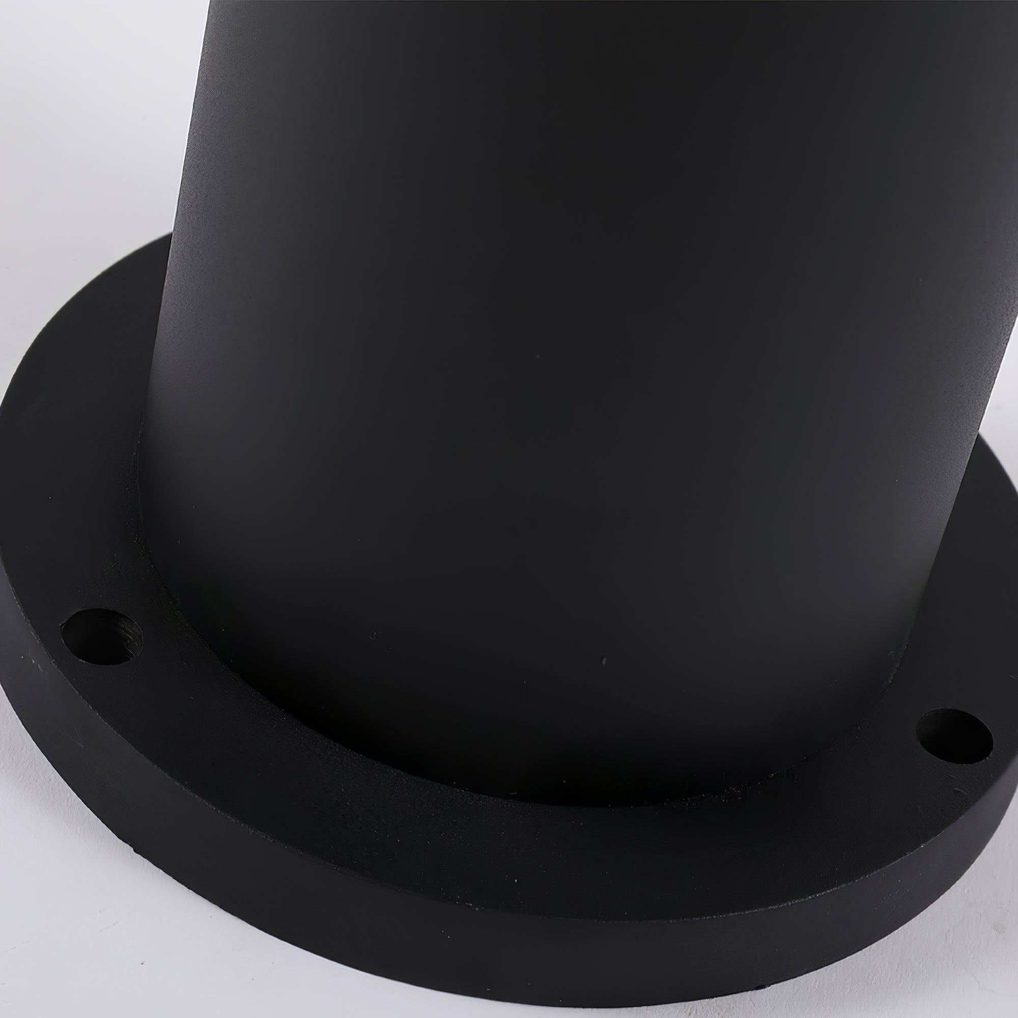 Black Cylindrical Garden Outdoor Lámpara De Pie