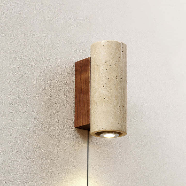 Amarillo Travertino Madera Aplique | LASSOLA