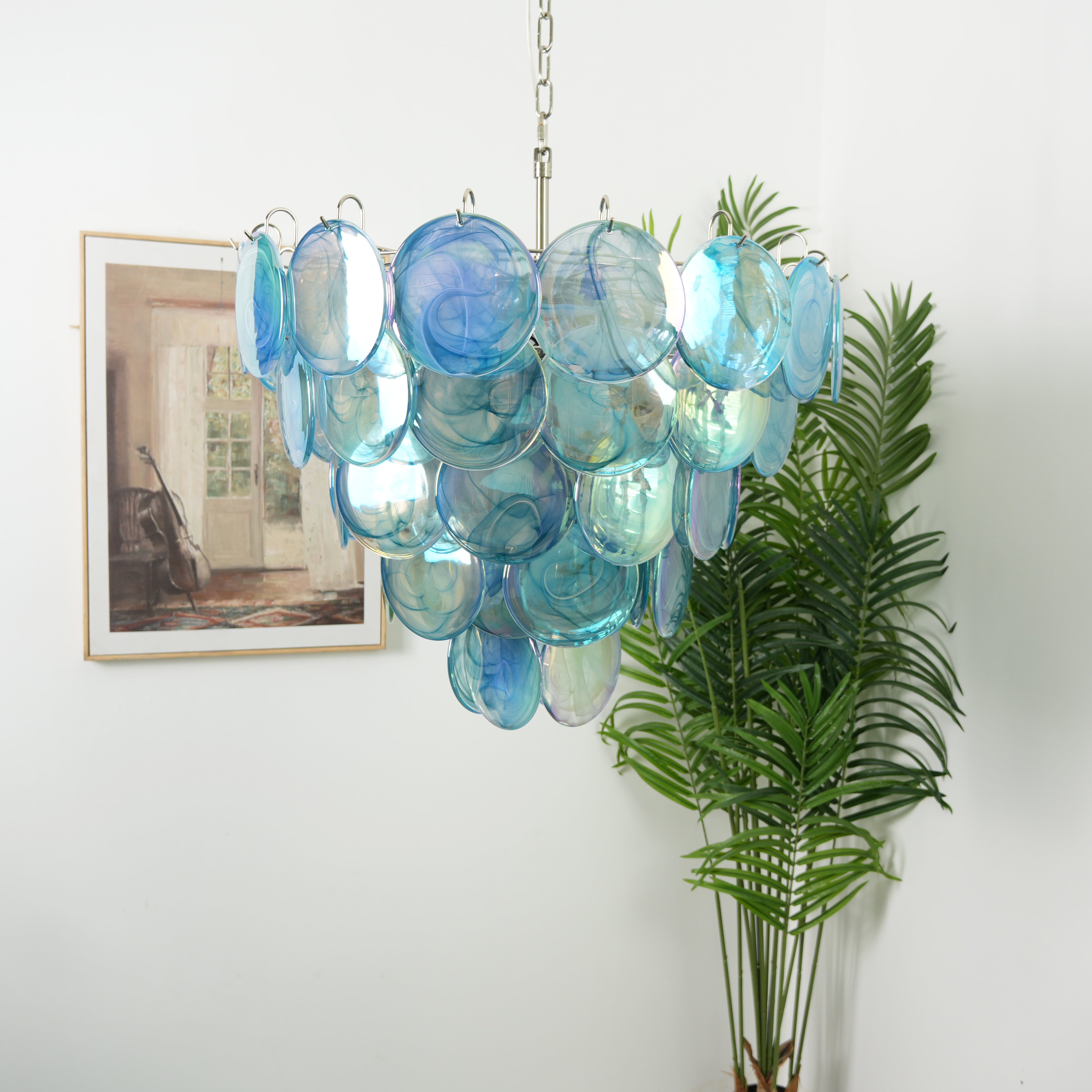 Verona Murano Glass Disc Chandelier