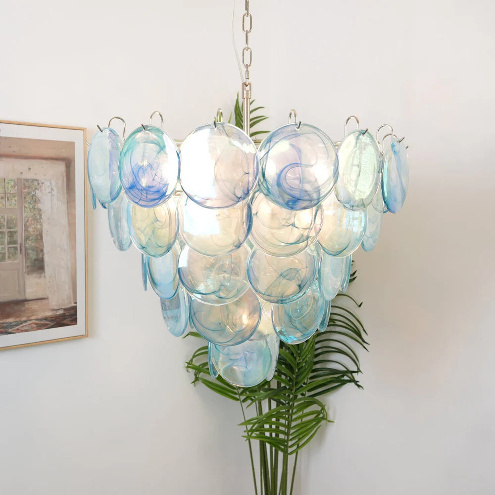Verona Blue Murano Glass Chandelier
